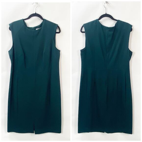 MM. LaFleur Katie Dress Sheath Midi Sleeveless Teal Green Womens Plus 1X Career - Picture 2 of 8